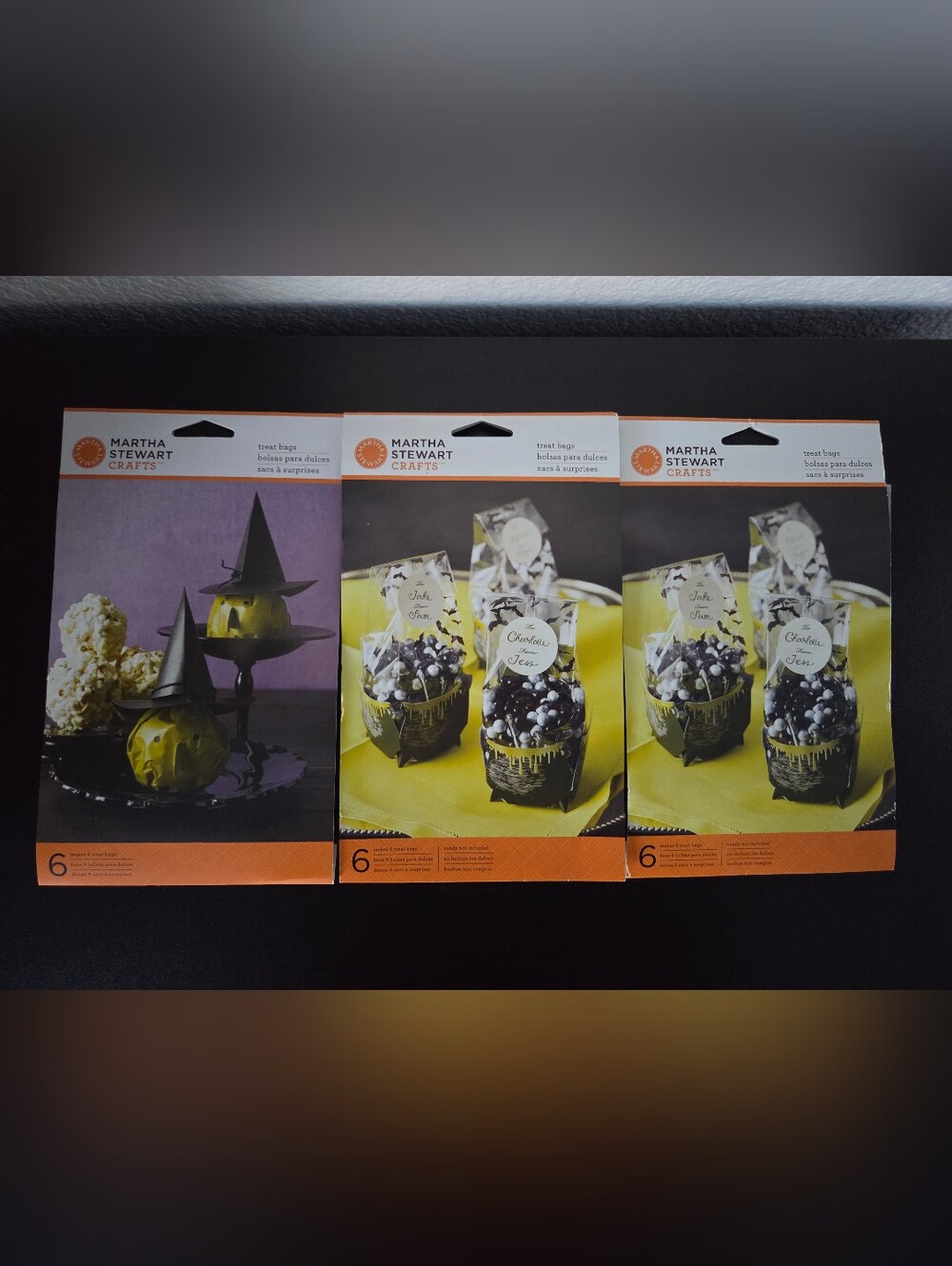 Martha Stewart Halloween Treat Bags Set Of 3 Witch Cauldron New In Packaging